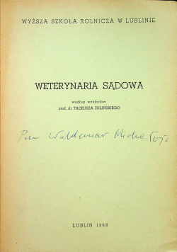 weterynaria sądowa