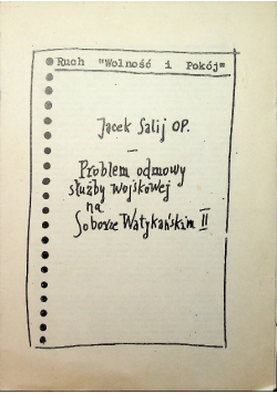 Problem odmowy służby wojskowej na Soborze Watykańskim II