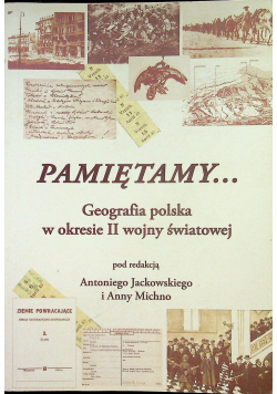 Pamiętamy geografia Polska w okresie II wojny światowej