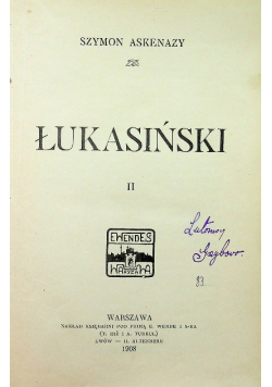 Łukasiński Tom II 1908 r.
