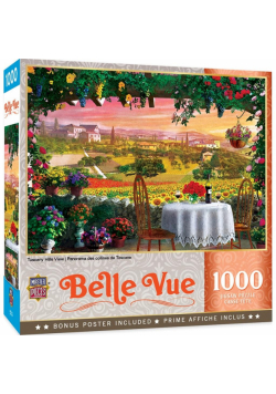 Puzzle 1000 Włochy, Toskania - Widok na pola
