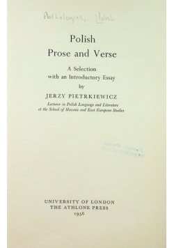 Polish Prose and Verse