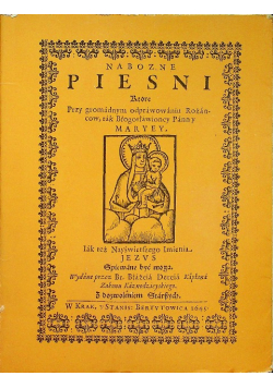 Nabozne piesni Reprint z 1645 r