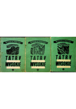 Tatry wysokie tomy od I do III