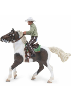 Koń z jeźdźcem kowbojem