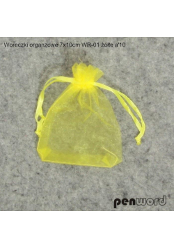 Woreczki organzowe żółte 7x10cm 10szt