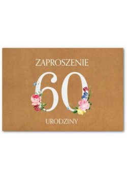 Zaproszenie Urodziny 60 ZT40 (10szt.)