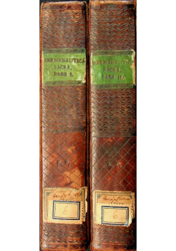 Hermeneutica Sacra volumen 1 i 2 1830 r.