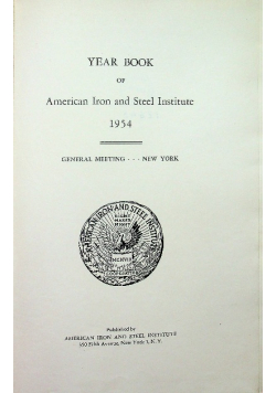 Year Book of American Iron and Steel Institute 1954