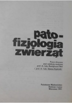 Patofizjologia zwierząt