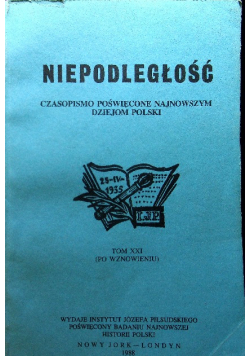 Niepodległość Tom XXI