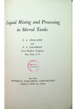 Liquid mixing and processing in stirred tanks