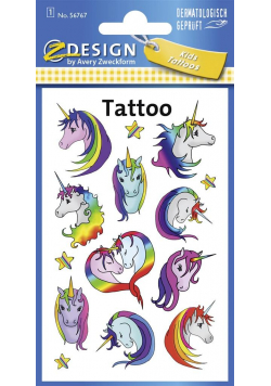 Tatuaże dla dzieci - Jednorożce