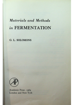 Materials and Methids in Fermentation
