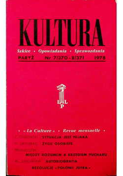 Kultura szkice opowiadania sprawozdania nr 7/371