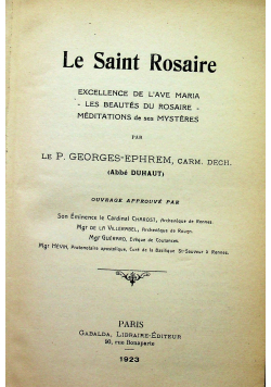 Le Saint Rosaire 1923r