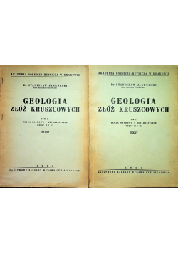 Geologia złóż kruszcowych 2 tomy 1950r