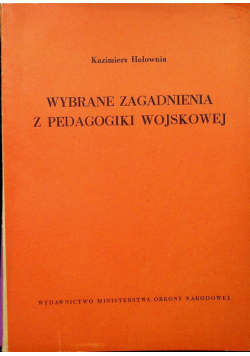 Wybrane zagadnienia z pedagogiki wojskowej