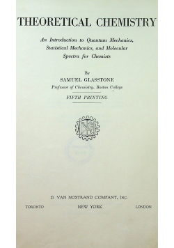 Theoretical chemistry 1948r