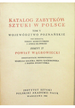 Katalog zabytków sztuki w Polsce Tom V zeszyt 27