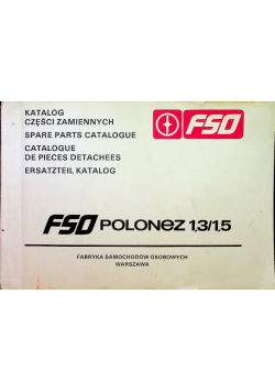 Katalog części zamiennych polonez