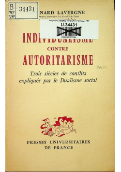 Individualisme cintre autoritarisme