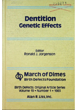 Dentition genetic effects