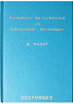 Formulaire du technicien en fabrications mecaniques