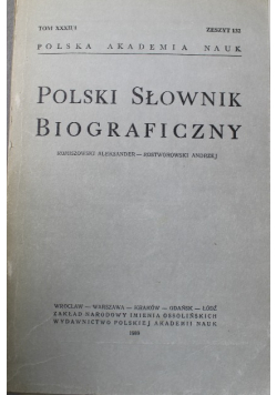 Polski Słownik Biograficzny zeszyt 132