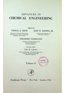 Advances in Chemical Engineering vol 6