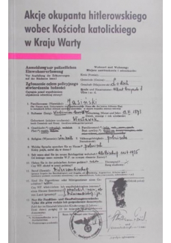 Akcje okupanta hitlerowskiego wobec Kościoła katolickiego w Kraju Warty