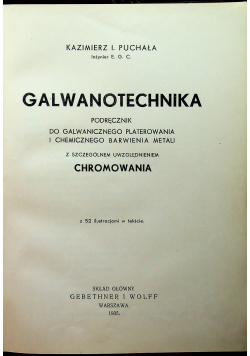 Galwanotechnika 1935 r