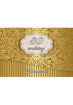 Zaproszenie Urodziny 80 ZT30 (10szt.)