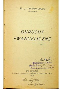 Okruchy ewangeliczne 1923 r