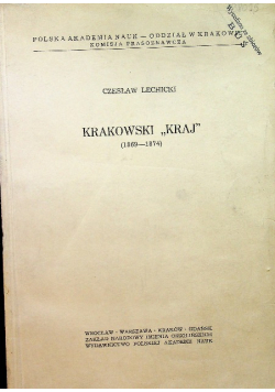 Krakowski Kraj 1869 1874