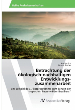 Betrachtung der ökologisch-nachhaltigen Entwicklungszusammenarbeit