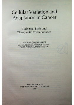 Cellular Variation and Adaptation in Cancer