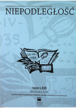 Niepodległość tom LXIII
