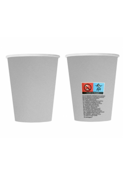 Kubeczki papierowe srebrne 270ml 8szt