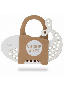 Wieloryb Wiktor.Drewniana przeplatanka Montessori