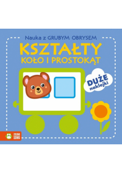 Nauka z grubym obrysem Kształty Koło i prostokąt