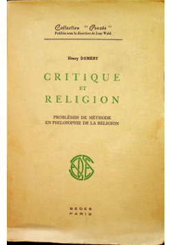 Critique et Religion