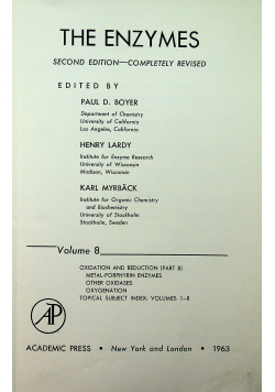 The Enzymes Vol 8