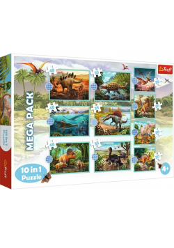 Puzzle 10w1 Poznaj wszystkie dinozaury TREFL