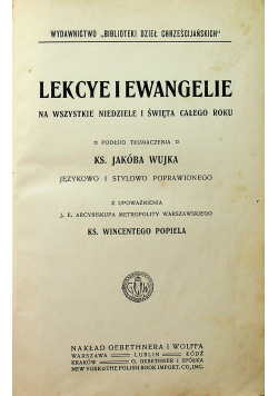 Lekcye i ewangelie  1902 r.