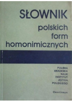 Słownik polskich form homonimicznych