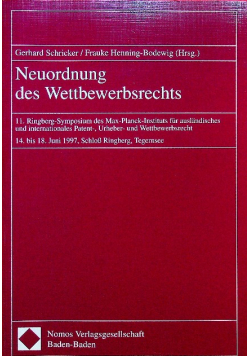 Neuordnung des Wettbewerbsrechts