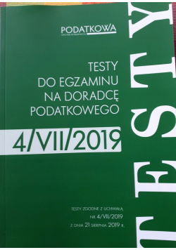 Testy do egzaminu na doradcę podatkowego
