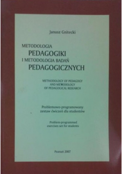 Metodologia pedagogiki i metodologia badań pedagogicznych