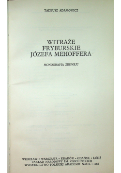 Witraże Fryburskie Józefa Mehoffera
